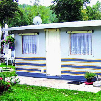 Dauerstandzelt Bodensee mit Holz oder Alu Pultdach